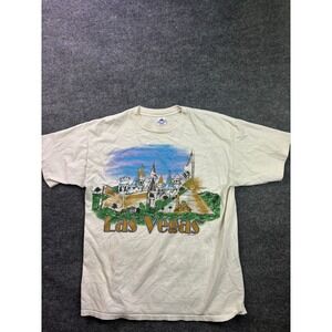 H.L. Miller T-Shirt Mens XL White Vintage 1994 Las Vegas Souvenir Graphic Tee